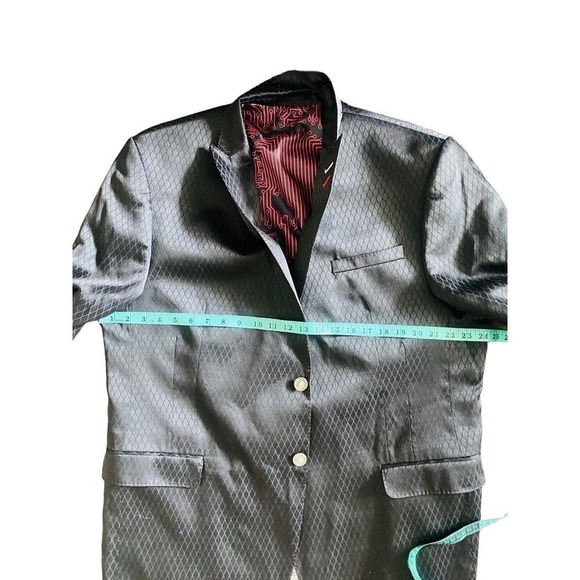Maceoo E= MC Collection Blazer Meticulously Engineered Black Wore Once 50/7 - Picture 7 of 9